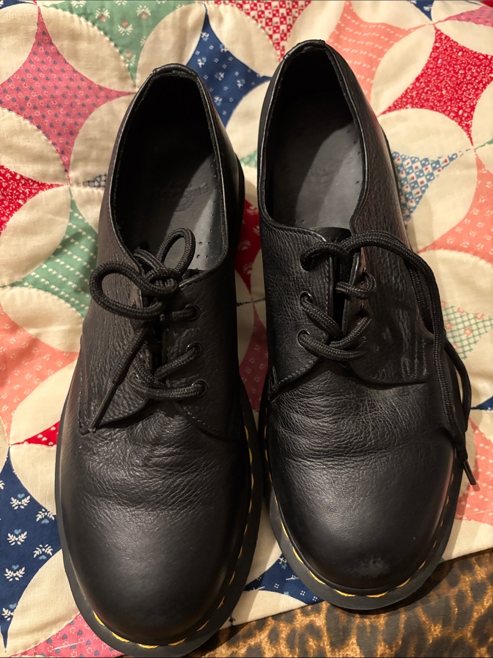 Black Leather Lace-Up Shoes by Dr. Martens size 9